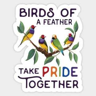 BIRDS OF A FEATHER - TAKE PRIDE TOGETHER Sticker